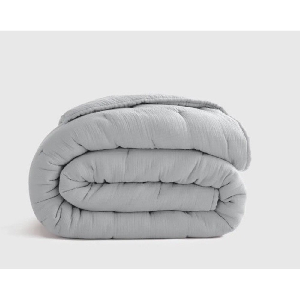 Quince Organic Airy Gauze Dream Quilt MIST King Cal King NWOT